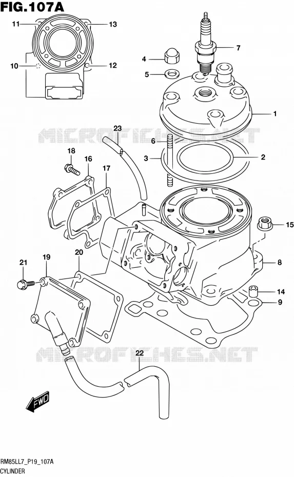 CYLINDRE Suzuki MOTO 85 RM 2017  RM85L L7 (P19)