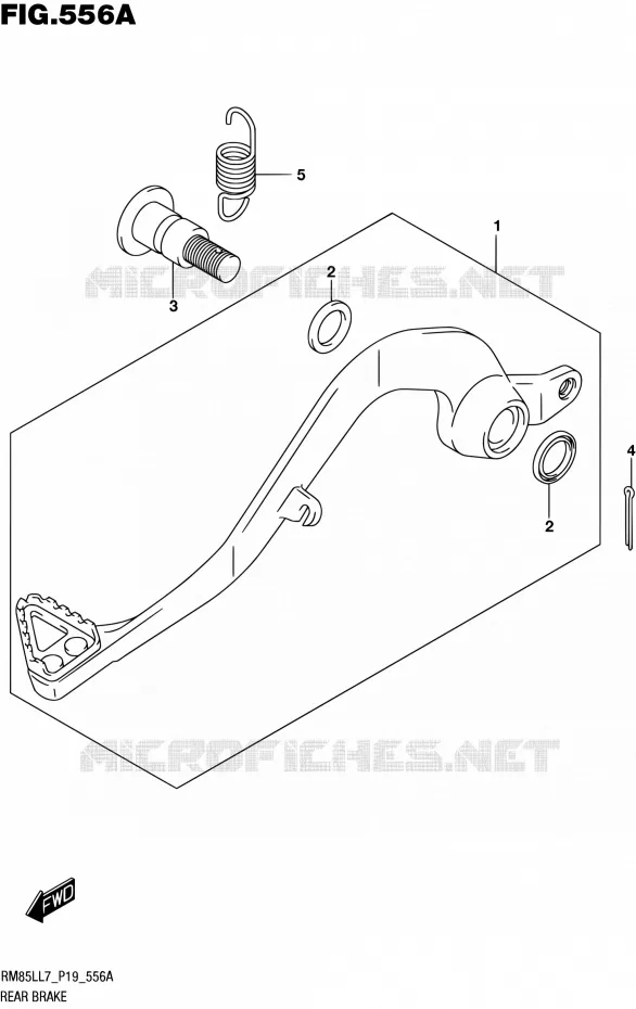 FREIN ARRIERE Suzuki MOTO 85 RM 2017  RM85L L7 (P19)