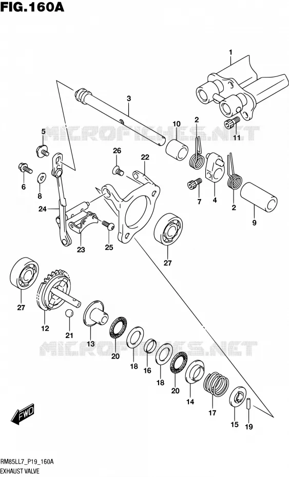 VALVE D'ECHAPPEMENT Suzuki MOTO 85 RM 2017  RM85L L7 (P19)