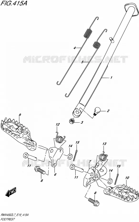 REPOSE PIED Suzuki MOTO 450 RMX 2017  RMX450Z L7 (E19)