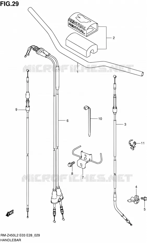 GUIDON Suzuki MOTO 450 RM-Z 2012  RM-Z450 L2 (E03,E28,E33)