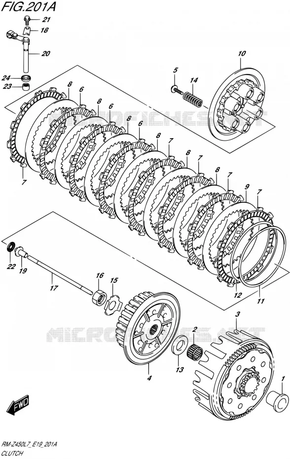 EMBRAYAGE Suzuki MOTO 450 RM-Z 2017  RM-Z450 L7 (E19)