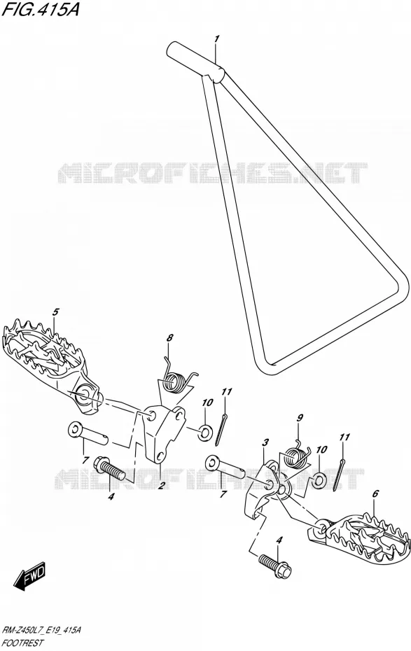 REPOSE PIED Suzuki MOTO 450 RM-Z 2017  RM-Z450 L7 (E19)