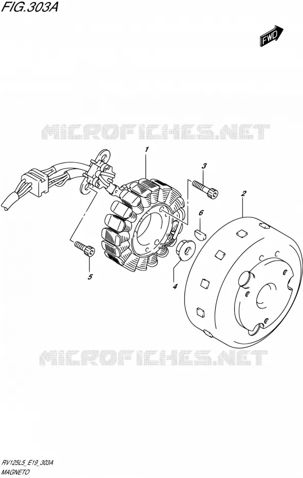 ALLUMAGE ROTOR - STATOR Suzuki MOTO 125 VAN-VAN 2015  RV125 L5 (E02)