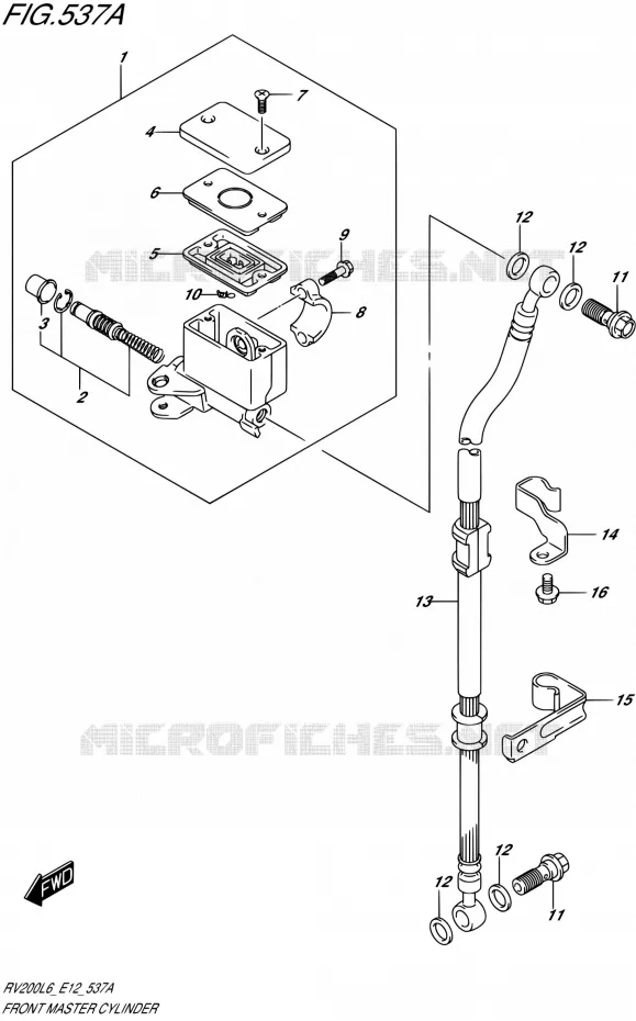 MAITRE CYLINDRE AVANT Suzuki MOTO 200 VAN-VAN 2016  RV200 L6 (E12)