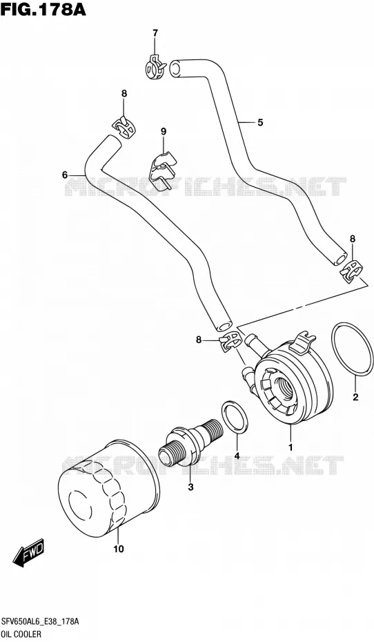 RADIATEUR D'HUILE Suzuki MOTO 650 GLADIUS 2016  SFV650A L6 (E38)