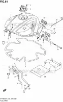 RESERVOIR D'ESSENCE (SFV650L4 E28) pour Suzuki GLADIUS 650 2014