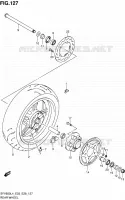 ROUE ARRIERE (SFV650L4 E33) pour Suzuki GLADIUS 650 2014
