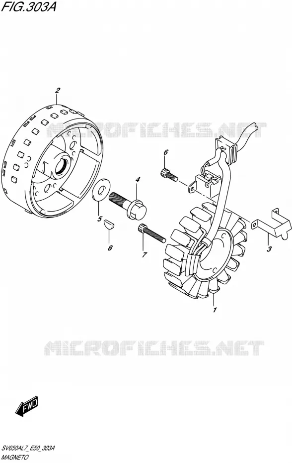 ALLUMAGE ROTOR - STATOR Suzuki MOTO 650 SV 2017  SV650A L7 (E50)