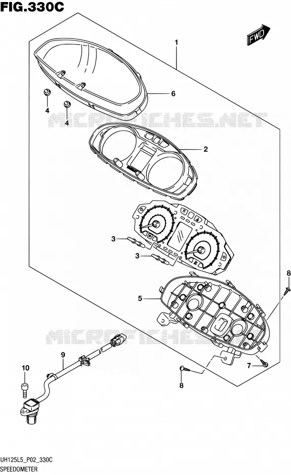 COMPTEUR (UH125L5 P19) Suzuki SCOOTER 125 BURGMAN 2015  UH125 L5 (P19)