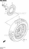 ROUE ARRIERE (UH125L6 P19) pour Suzuki BURGMAN 125 2016