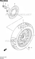 ROUE ARRIERE (UH125L6 P02) pour Suzuki BURGMAN 125 2016