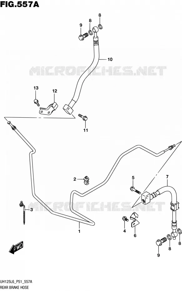 DURITE DE FREIN ARRIERE Suzuki SCOOTER 125 BURGMAN 2016  UH125 L6 (P51)