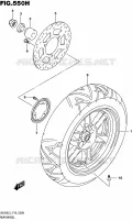 ROUE ARRIERE (UH200AL5 P53) pour Suzuki BURGMAN 200 2005
