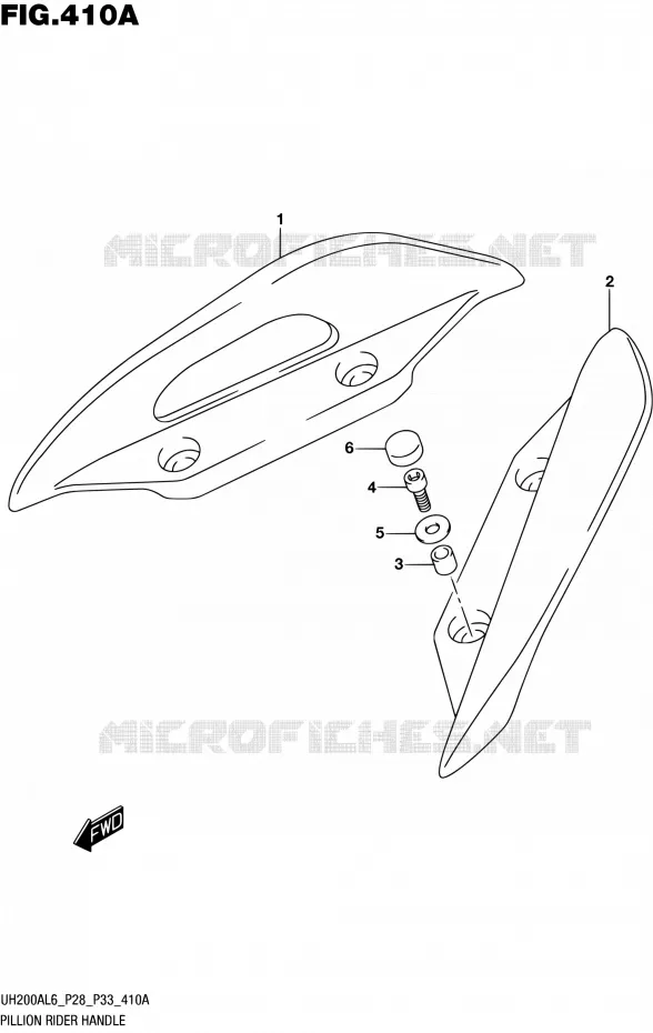 SUPPORT DOSSERET Suzuki SCOOTER 200 BURGMAN 2016  UH200A L6 (P28,P33)