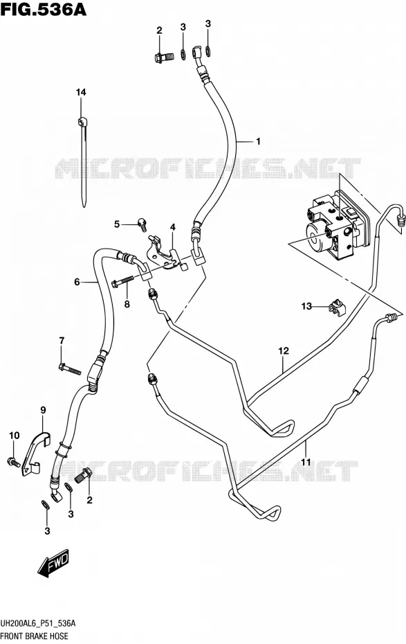 DURITE DE FREIN AVANT Suzuki SCOOTER 200 BURGMAN 2016  UH200A L6 (P51)