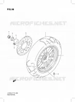 ROUE ARRIERE (UH200ZL3 P19) pour Suzuki BURGMAN 200 2013