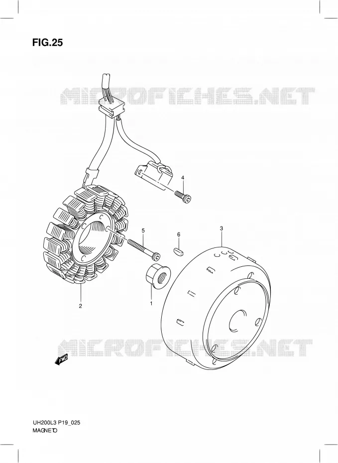 ALLUMAGE ROTOR - STATOR Suzuki SCOOTER 200 BURGMAN 2013  UH200G L3 (P19)