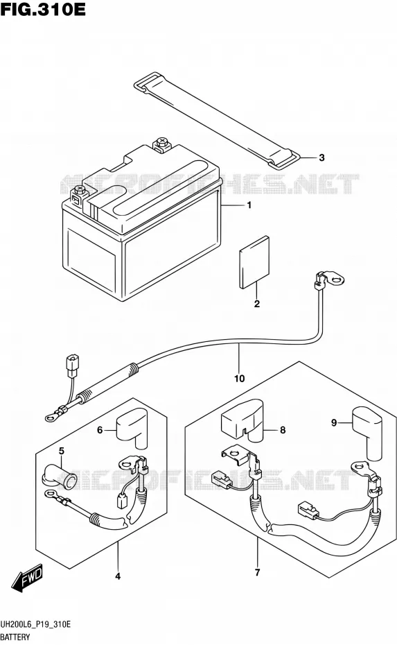 BATTERIE (UH200AL6 P34) Suzuki SCOOTER 200 BURGMAN 2016  UH200 L6 (P19)