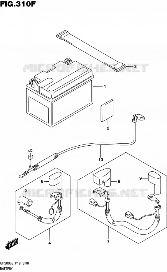 BATTERIE (UH200AL6 P53) Suzuki SCOOTER 200 BURGMAN 2016  UH200 L6 (P19)