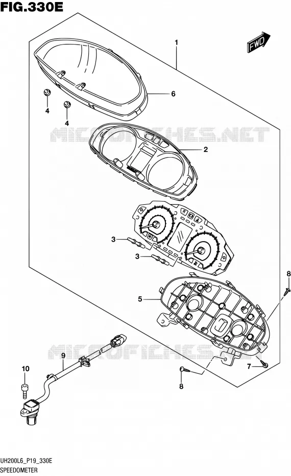 COMPTEUR (UH200AL6 P34) Suzuki SCOOTER 200 BURGMAN 2016  UH200 L6 (P19)