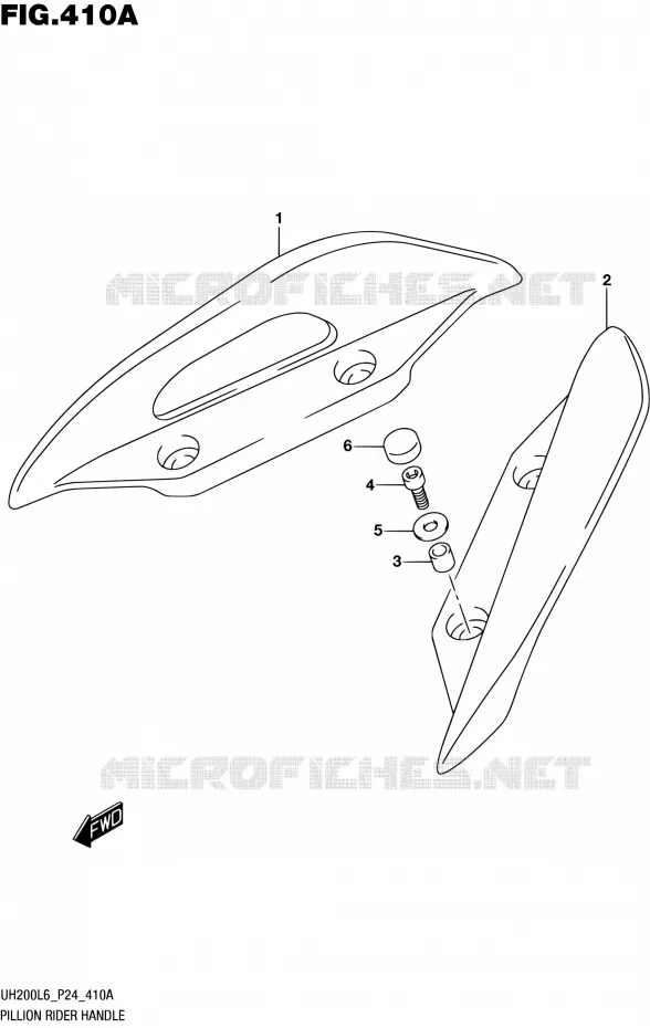SUPPORT DOSSERET Suzuki SCOOTER 200 BURGMAN 2016  UH200 L6 (P24)
