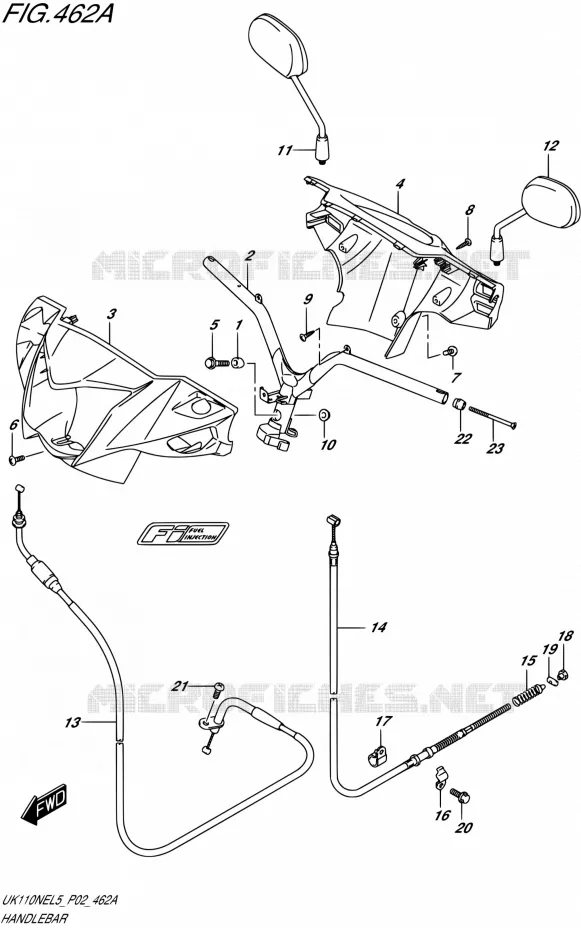 GUIDON Suzuki SCOOTER 110 ADDRESS 2015  UK110NE L5 (P19)