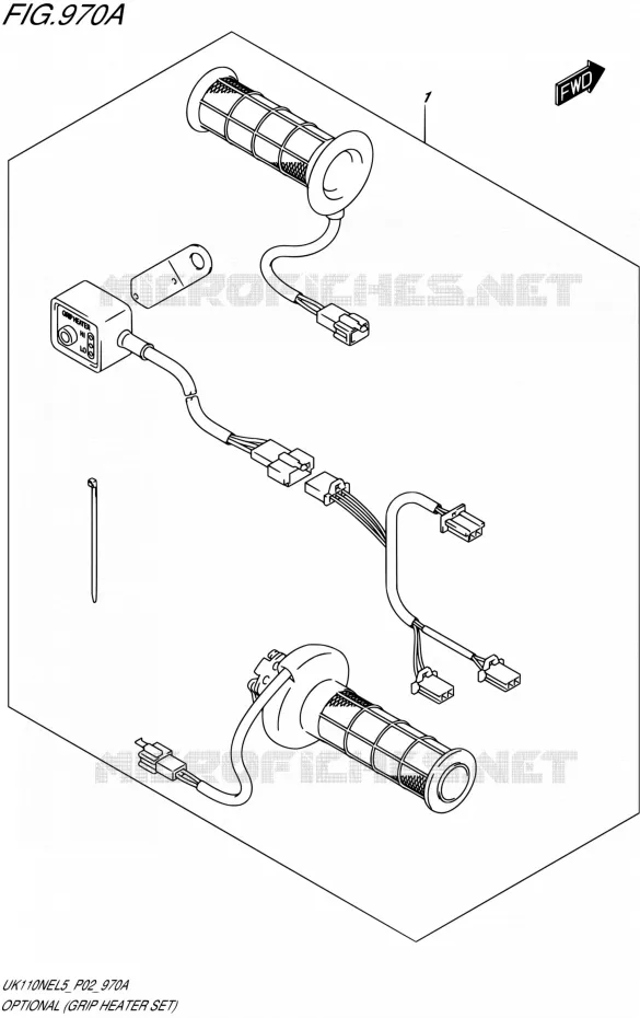 OPTIONS (GRIP HEATER SET) Suzuki SCOOTER 110 ADDRESS 2015  UK110NE L5 (P19)