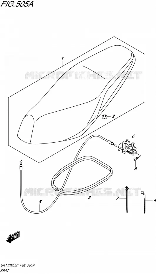 SELLE Suzuki SCOOTER 110 ADDRESS 2016  UK110NE L6 (P02)