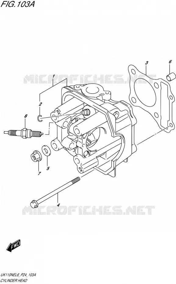 CULASSE Suzuki SCOOTER 110 ADDRESS 2016  UK110NE L6 (P24)