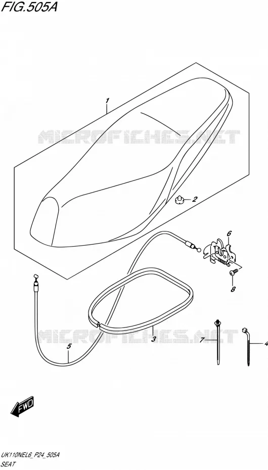 SELLE Suzuki SCOOTER 110 ADDRESS 2016  UK110NE L6 (P24)