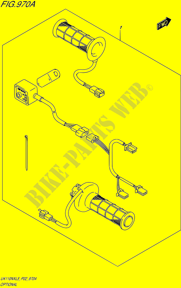 OPTIONS (GRIP HEATER SET)  (UK110NXL5 P02) pour Suzuki ADDRESS 110 2015