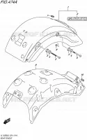 GARDE BOUE ARRIERE pour Suzuki INTRUDER 1500 2016