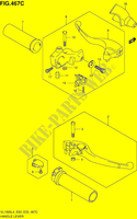 ENSEMBLE LEVIERS   POIGNEES (VL1500BL4 E03) pour Suzuki BOULEVARD 1500 2014