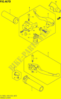 ENSEMBLE LEVIERS   POIGNEES (VL1500BL4 E33) pour Suzuki BOULEVARD 1500 2014