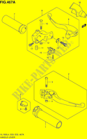 ENSEMBLE LEVIERS   POIGNEES (VL1500L4 E03) pour Suzuki BOULEVARD 1500 2014