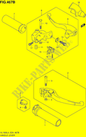 ENSEMBLE LEVIERS   POIGNEES (VL1500BL4 E24) pour Suzuki INTRUDER 1500 2014