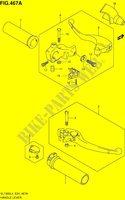 ENSEMBLE LEVIERS   POIGNEES (VL1500L4 E24) pour Suzuki INTRUDER 1500 2014