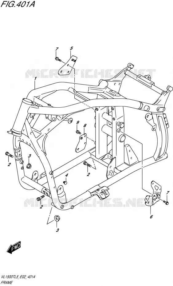 CADRE Suzuki MOTO 1500 BOULEVARD 2015  VL1500T L5 (E19)