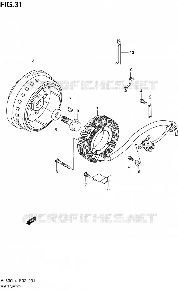 ALLUMAGE ROTOR - STATOR Suzuki MOTO 800 INTRUDER 2014  VL800C L4 (E02)