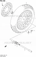 ROUE AVANT (VL800CL4 E02) pour Suzuki INTRUDER 800 2014