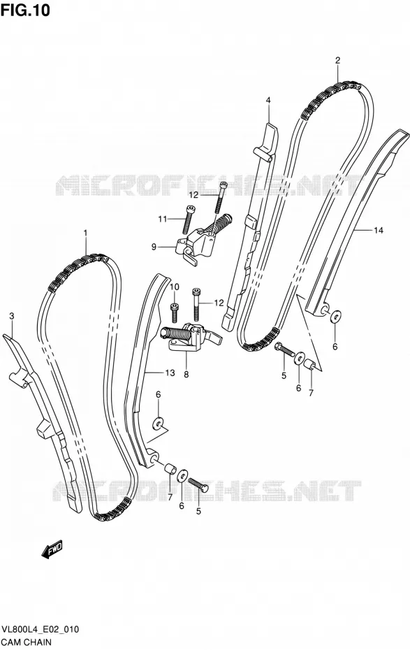 DISTRIBUTION Suzuki MOTO 800 INTRUDER 2014  VL800 L4 (E19)
