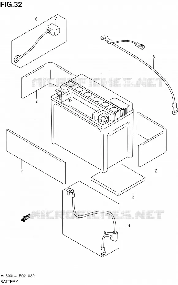 BATTERIE Suzuki MOTO 800 INTRUDER 2014  VL800 L4/VL800T L4 (E24)