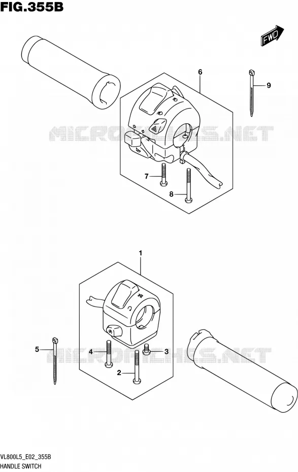 COMMODOS (VL800L5 E19) Suzuki MOTO 800 INTRUDER 2015  VL800 L5 (E02)