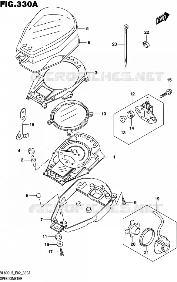 COMPTEUR (VL800L5 E02) Suzuki MOTO 800 INTRUDER 2015  VL800 L5 (E02)