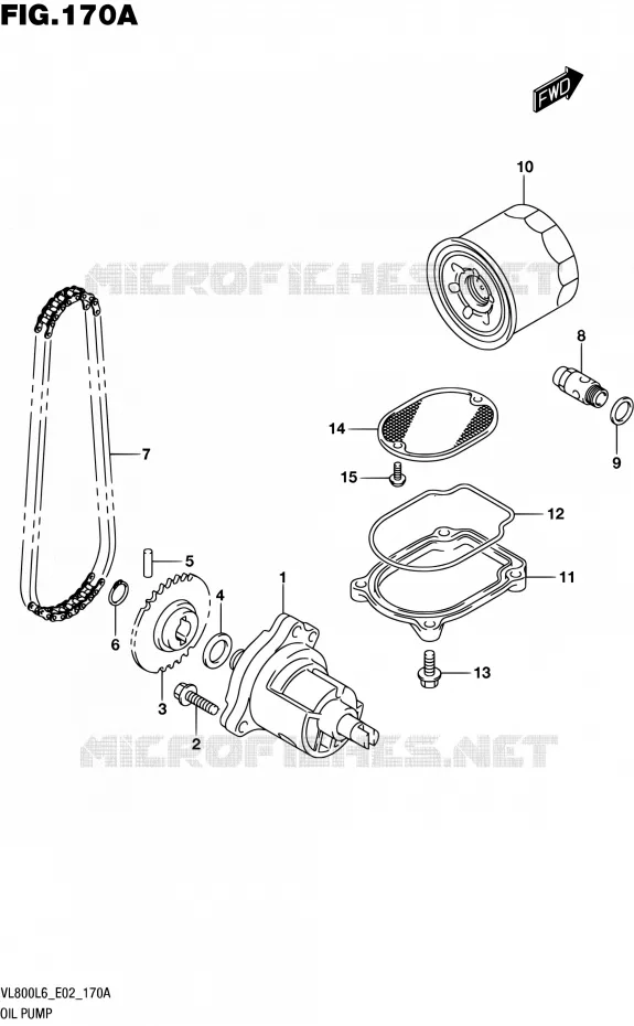 POMPE A HUILE Suzuki MOTO 800 BOULEVARD 2016  VL800 L6 (E19)