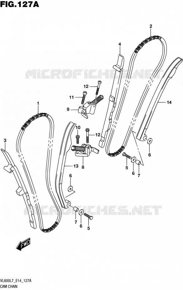 DISTRIBUTION Suzuki MOTO 800 INTRUDER 2017  VL800 L7 (E14)