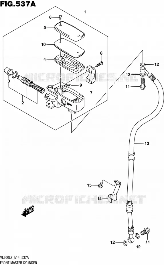 MAITRE CYLINDRE AVANT Suzuki MOTO 800 INTRUDER 2017  VL800 L7 (E14)