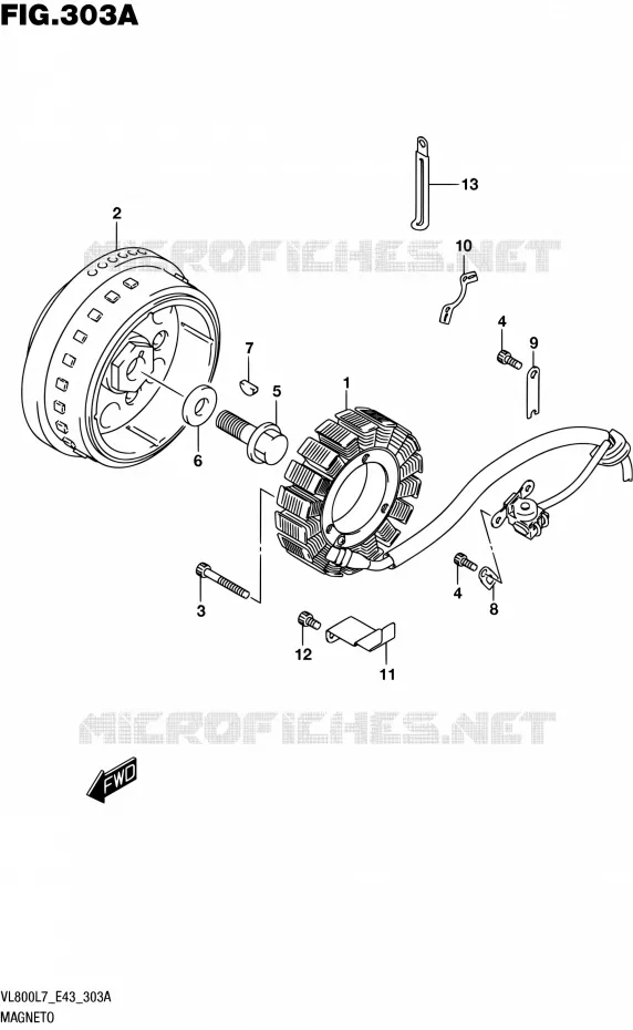 ALLUMAGE ROTOR - STATOR Suzuki MOTO 800 INTRUDER 2017  VL800 L7 (E43)