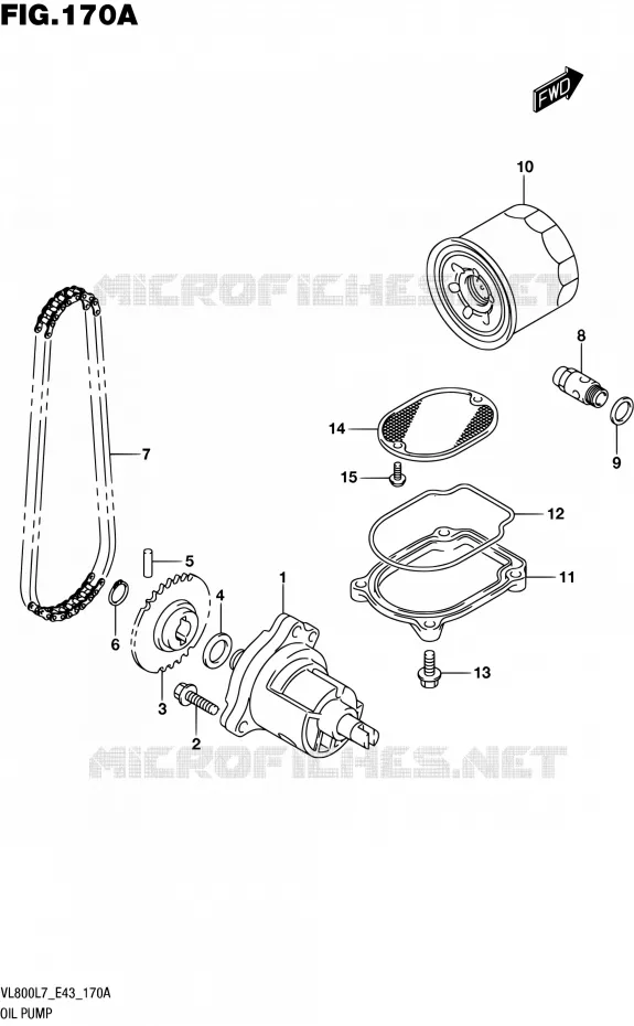 POMPE A HUILE Suzuki MOTO 800 INTRUDER 2017  VL800 L7 (E43)